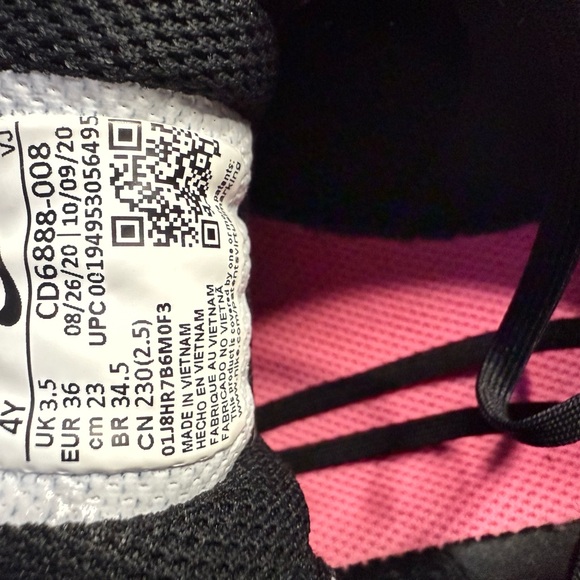 Nike D/MS/X React Vision Trainers- Smoke Grey/ Pink - Picture 5 of 6